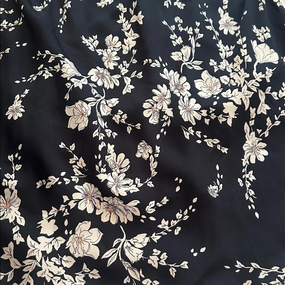 Free People Black Floral satin dress, L - Picture 2 of 14